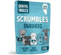 Scrumbles • Dog Treats • Hypoallergenic • All Lifestages • Dental • 125g Bag • Gut Friendly Prebiotics • No Added Sugar • Active Ingredient • Grain Free • Reduce Tartar Build Up By Up To 80%