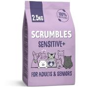 Scrumbles • Dry Cat Food • Hypoallergenic • All Lifestages • Chicken 74% • 2.5kg Bag • Joint Care • Natural Complete Adult Recipe • Gut Friendly Prebiotics & Probiotics • Gluten Free