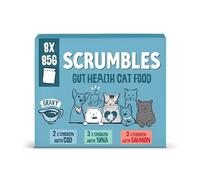 Scrumbles Grain Free Wet Cat Gravy Fish Recyclable Pouch Selection 8x85g