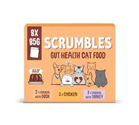 Scrumbles Grain Free Wet Cat Jelly Meat Pouch Selection 8x85g