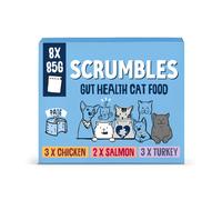Scrumbles Gut Health Cat Food Pouches Classic Pâté Selection - 8 x 85g