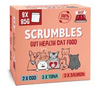 Scrumbles Gut Health Cat Food Pouches Fish in Jelly Selection - 8 x 85g