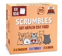 Scrumbles Gut Health Cat Food Pouches Meat in Jelly Selection - 8 x 85g