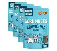 Scrumbles Krunchies Cat Dental Pillow Treats 180g (Pack of 4)