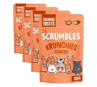 Scrumbles Krunchies Chicken Training Cat Pillow Treats 180g (Pack of 4)