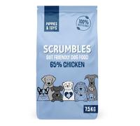 Scrumbles Natural Gluten-Free Dog Dry Food With Fresh Chicken, For Puppies And Adult Toy Breeds, 7.5Kg
