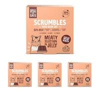 Scrumbles Natural Wet Cat Food, Meat Selection in Jelly 12x 80g (Pack of 4)