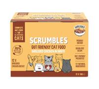 Scrumbles Natural Wet Cat Food, Shredded Chicken in Broth 12x 70g
