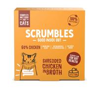 Scrumbles Natural Wet Cat Food, Shredded Chicken in Broth 12x 70g