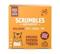 Scrumbles Natural Wet Cat Food, Shredded Chicken in Broth 12x 70g