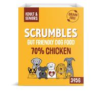 Scrumbles Natural Wet Dog Food, Grain Free Recipe with 70% Chicken and Slippery Elm, 7x 395g,package may vary