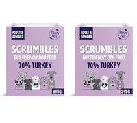 Scrumbles Natural Wet Dog Food, Grain Free Recipe with 70% Turkey and Slippery Elm, 7x 395g (Pack of 2)