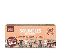 Scrumbles Natural Wet Dog Food Meaty Multipack 6x 395g