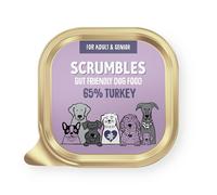 Scrumbles Turkey Natural Wet Dog Food, Grain Free Recipe with 65% Turkey and Slippery Elm, 12x 150g