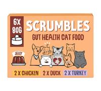 Scrumbles Wet Cat Jelly Meat Selection 6 x 80g, Packaging May Vary