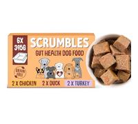 Scrumbles • Wet Dog Food • Hypoallergenic • All Lifestages • Poultry Multipack • 2.37kg (6 Trays x 395g) • Natural Complete Adult Recipe • Gut Friendly Prebiotics