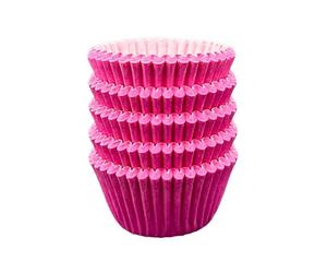 Scrumptious! 125PC Mini Muffin Cases - Cerise - 45GSM 31mm x 23mm Greaseproof Paper Baking Cases - Great for Christenings Valentine's Day Birthday and Anniversary Party Cakes Bakes and Sweets