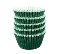 Scrumptious! 125PC Mini Muffin Cases - Dark Green - 45GSM 31mm x 23mm Greaseproof Paper Baking Cases - Great for Christmas Halloween Birthday and Anniversary Party Cakes Bakes and Sweets
