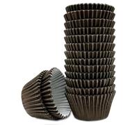 Scrumptious! 180PC Cupcake Cases - Chocolate Brown - 65GSM 51mm x 38mm Greaseproof Paper Baking Cases - Great for Weddings Birthday and Anniversary Party Muffins Cakes and Bakes