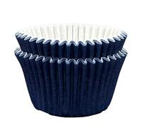 Scrumptious! - 24PC Cupcake Cases - Navy - 65GSM 51mm x 38mm Greaseproof Paper Baking Cases - Great for Birthday and Anniversary Party Muffins, Cakes and Bakes