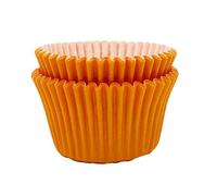 Scrumptious! 24PC Cupcake Cases - Orange - 65GSM 51mm x 38mm Greaseproof Paper Baking Cases - Great for Halloween Birthday and Anniversary Party Muffins Cakes and Bakes