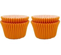 Scrumptious! 24PC Cupcake Cases - Orange - 65GSM 51mm x 38mm Greaseproof Paper Baking Cases - Great for Halloween Birthday and Anniversary Party Muffins Cakes and Bakes (Pack of 2)