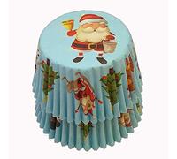 Scrumptious 36PC Christmas Greaseproof Paper Cupcake Cases for Baking - Santa - Ideal for Festive Muffins & Cakes