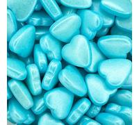 Scrumptious - Blue 3D Glimmer Love Hearts - Valentine's Day Cake Topper Sprinkles - 25g Edible Shiny Cupcake Decorations - Perfect for Birthdays, Weddings & Romantic Celebrations