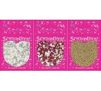 Scrumptious! - Bundle - Christmas Contemporary Edible Cake Topper Sprinkles Cupcake Decorations - 1x30g Pearls Mix - Mulled Wine, 1x25g Festive Snowflakes, 1x30g 4mm High Shine Gold Pearls