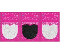 Scrumptious! - Bundle - Halloween Shapes Edible Vegan Matt Cake Topper Sprinkles Cupcake Decorations - 1 x 25g White Ghosts, 1 x 25g Black Bats, 1 x 20g Skeleton Bones. Great for Spooky Parties