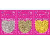 Scrumptious! - Bundle - Metallics Edible Cake Topper Sprinkles Cupcake Decorations - 1x30g Pearls Mix - High Shine Gold, 1x30g Pearls Mix - High Shine Silver, 1x25g Gold Stars Mix