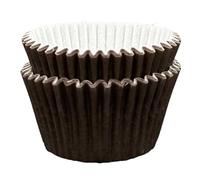 Scrumptious! - Cupcake Cases - Chocolate Brown - 24PC 65GSM 51mm x 38mm Greaseproof Paper Baking Cases - Great for Birthday Party Muffins, Cakes and Bakes
