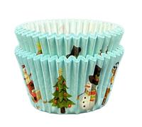 Scrumptious! - Cupcake Cases - Santa - 36PC 65GSM 51mm x 38mm Printed Greaseproof Paper Baking Cases - Great for Winter, Festive & Christmas Party Muffins, Cakes and Bakes
