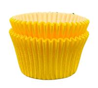 Scrumptious! - Cupcake Cases - Yellow - 24PC 65GSM 51mm x 38mm Greaseproof Paper Baking Cases - Great for Birthday, Easter, Spring & Mother's Day Party Muffins, Cakes and Bakes