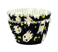 Scrumptious - Halloween Ghost Cupcake Cases - 36 Greaseproof Paper Spooky Cupcake Cases - for Harry Potter and Autumn Themed Party Cakes and Bakes