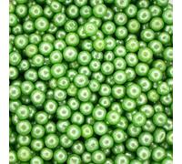 Scrumptious - Pearls - Glimmer Green St Patricks Day Cake Topper Sprinkles - 30g Edible Shimmer Ball Cupcake Decorations - Perfect for Birthdays & St Paddys Celebrations