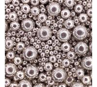 Scrumptious - Pearls Mix - High Shine Silver Cake Topper Sprinkles - 30g Edible Shimmer Ball Cupcake Decorations - Perfect for Weddings, Christenings & Parties