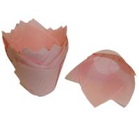 Scrumptious! Scrumptious - 50PC Greaseproof Paper Muffin Tulip Cases for Baking - Light Pink - Perfect for Birthday Party, Wedding and Anniversary Cakes and Bakes, 5711Sc