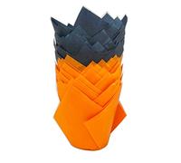 Scrumptious! Scrumptious - 50PC Halloween Greaseproof Paper Muffin Tulip Cases for Baking - Orange and Black - Perfect for Halloween Party Cakes and Bakes, 5723Sc