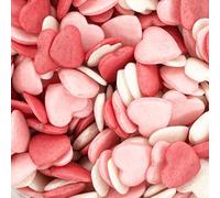 Scrumptious- Shimmer Love Hearts - Cupid Mix Valentine's Day Cake Topper Sprinkles - 25g Edible Glimmer Cupcake Decorations - Perfect for Birthdays, Weddings & Romantic Celebrations
