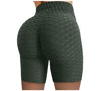 Scrunch Bum Shorts Cycling Shorts For Women High Waisted Anti Cellulite Shortpants Solid Color Slim Fit Short Trouser With Tummy Control Summer Chafing-Free Yoga Sports Short Pant Above Knee