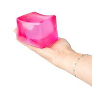 SCRUNCHEMS Giant Sugar Cube Squishy Sensory Toy, Stress Relief Fidget Cube with Slow-Moving Gel, Pink or Blue, Age 3+