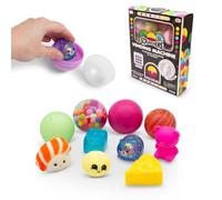 Scrunchems Vending Machine Toy Set with 10 Surprise Collectible Pieces, Kids Fun Dispenser Machine with Squishy Characters For Boys and Girls Ages 3+