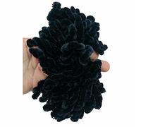 Scrunchie Big Hair Tie Hijab Volumising Bun Velvet Bobble Volumizer (Black)