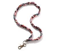Scrunchie Lanyards for ID Badges and Keys, Cute Teacher Lanyard for Women, Nurses or Cruise, Stretchy Retractable Lanyard