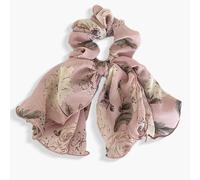 Scrunchie Scarf for Hair in Thick Veil Maxi Floral Bohème Chic Rose