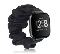 Scrunchie Strap Elastic Watch Band Compatible with Fitbit, Women Girls Printed Fabric Cloth Soft Pattern Wristband Replacement Bracelet for Fitbit Versa/Versa 2/Lite/SE