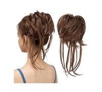 Scrunchie Synthetic Elastic Messy Bun Hairpieces Natural Wave Scrunchie Ponytail Hair Extensions for Women Extension(Light Brown)