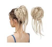 Scrunchie Synthetic Elastic Messy Bun Hairpieces Natural Wave Scrunchie Ponytail Hair Extensions for Women Extension(24BH613)