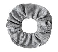 Scrunchies 2pcs 11cm Vintage Stripe Knitted Fabric Invisible Zipper Hair Rope For Women Scrunchie Elastic Tie For the woman(Dark Grey)